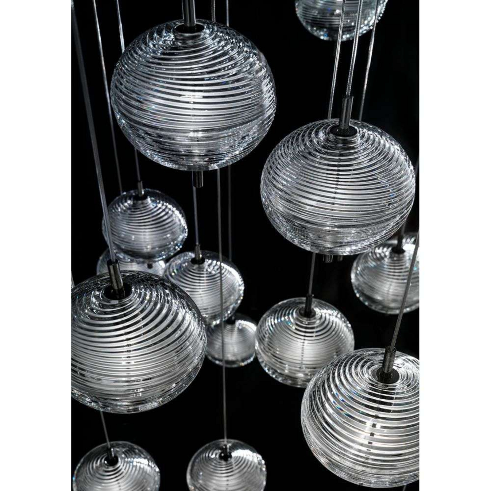 Jefferson Mini Candeeiro Suspenso 10m 2700K Crystal/Black Chrome - Lodes