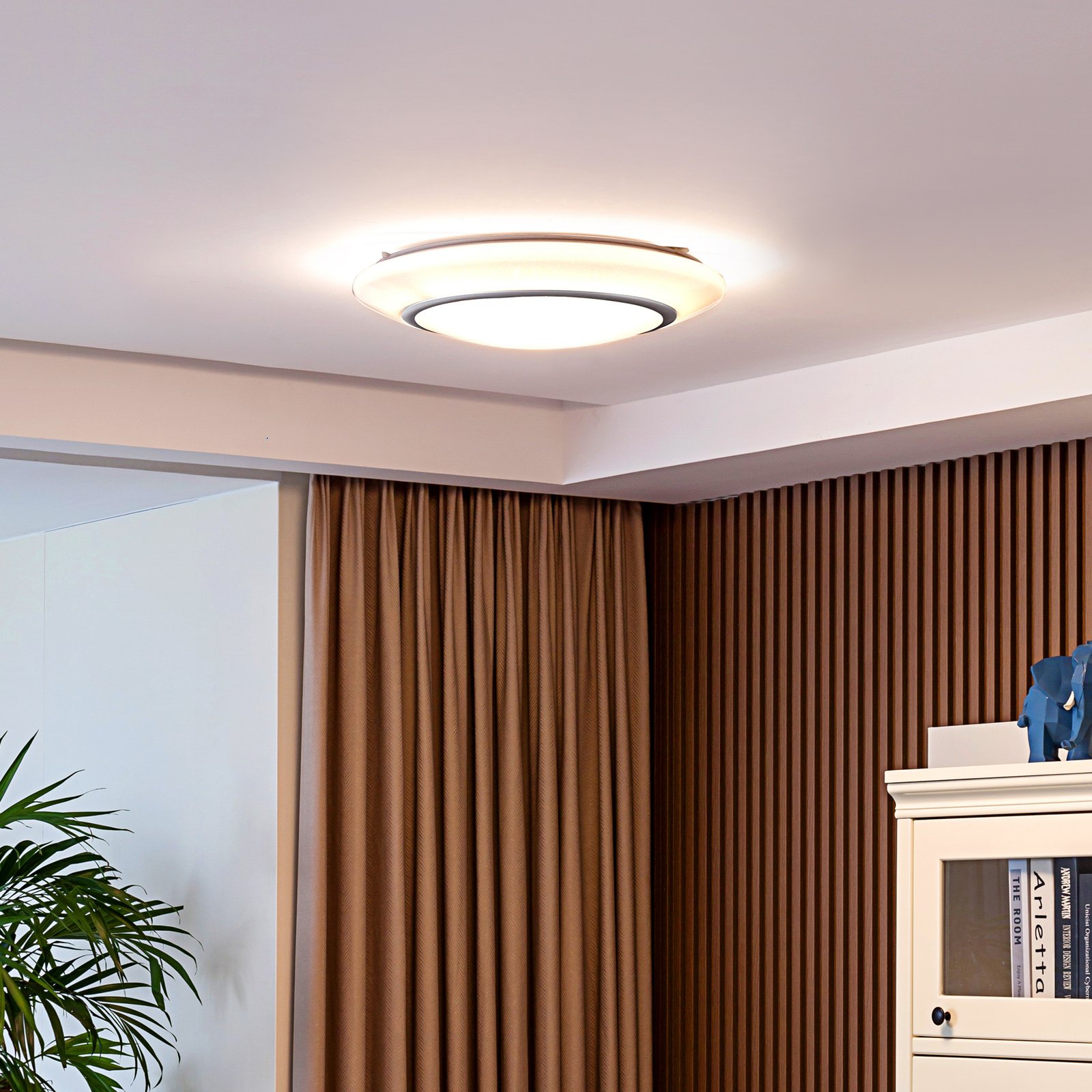 Lindby Felecina stropné LED svetlo, Ø 50,5 cm RGBW