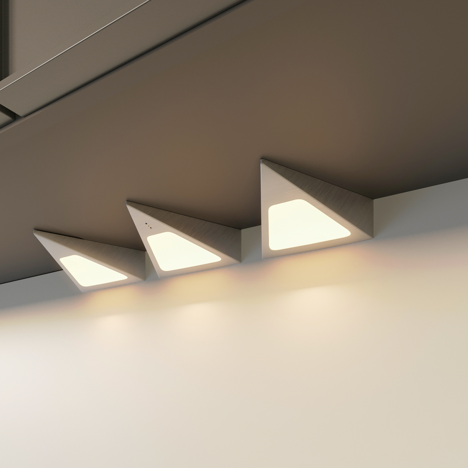 Prios Odia LED-benkebelysning, rustfr stål, 3 lysk