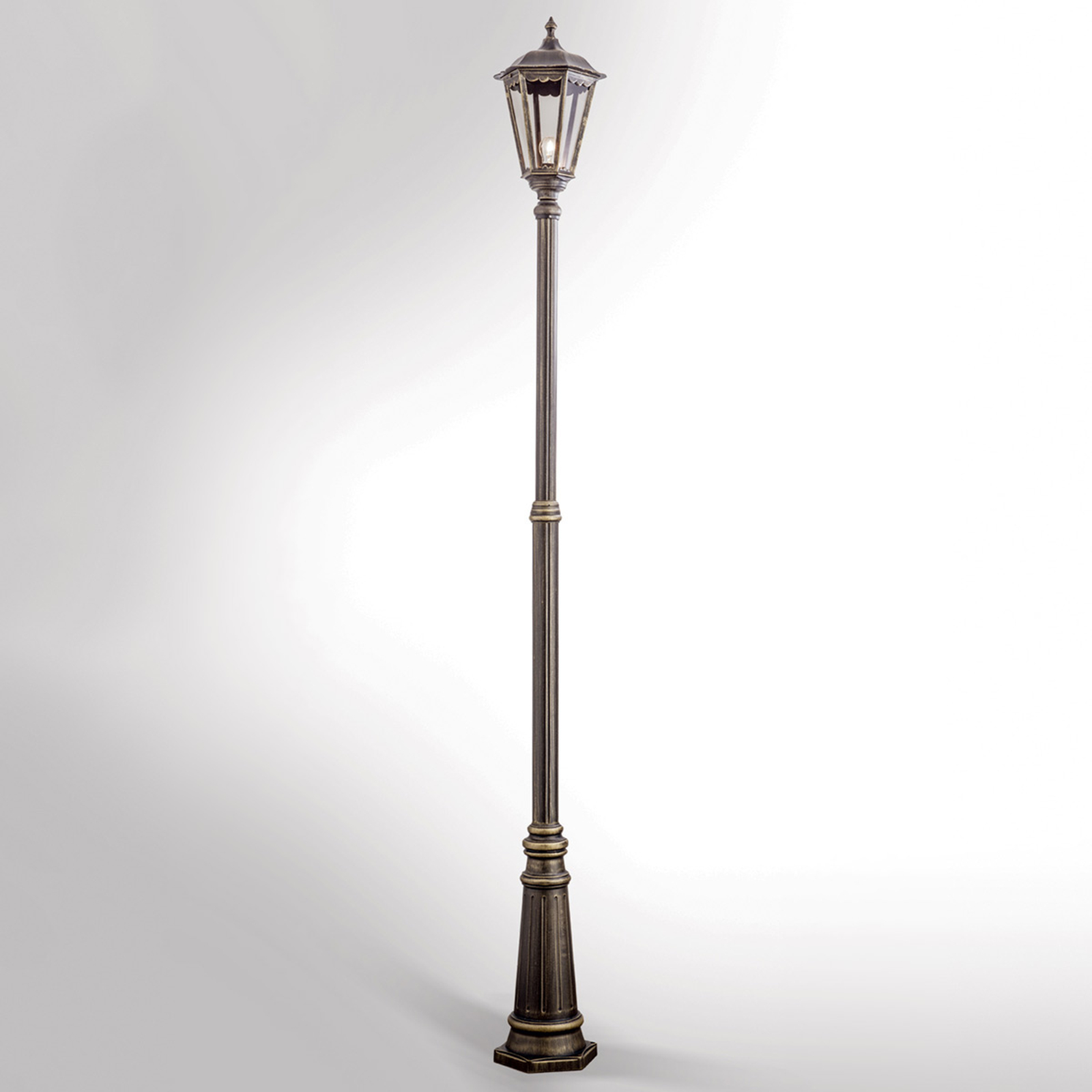 Bruine lantaarnpaal Fabio, 1-lichts, 211 cm