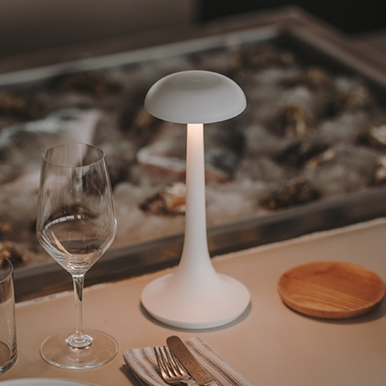 LEDS-C4 LED Lampe de table à accu Portobello, blanc, variateur d'intensité