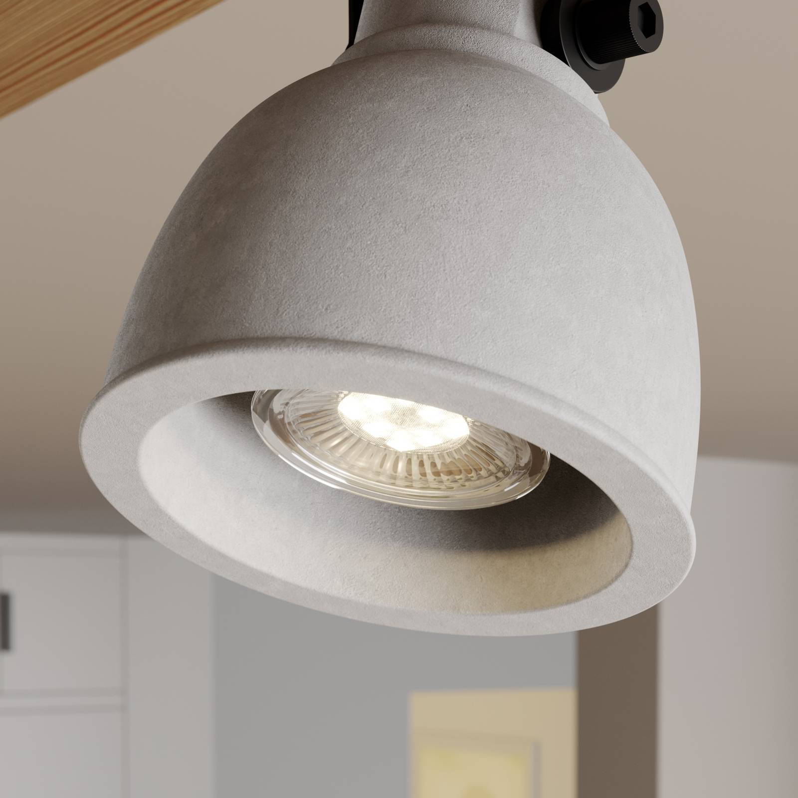 Lindby Mitis lampa sufitowa drewno sosnowe, 4-pkt.