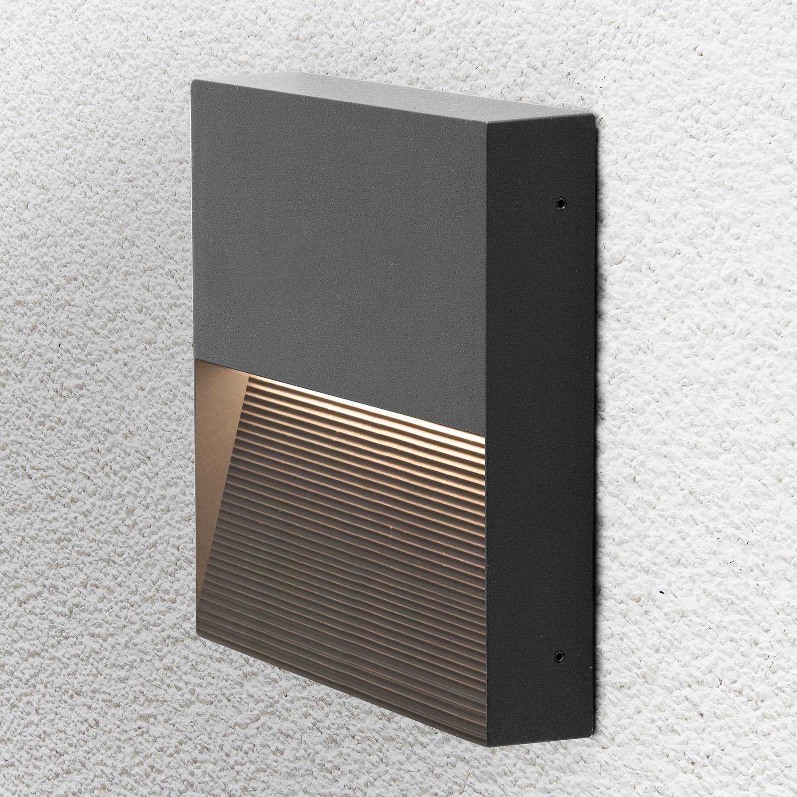 LED-utomhusvägglampa Direxus downlight 18x18cm