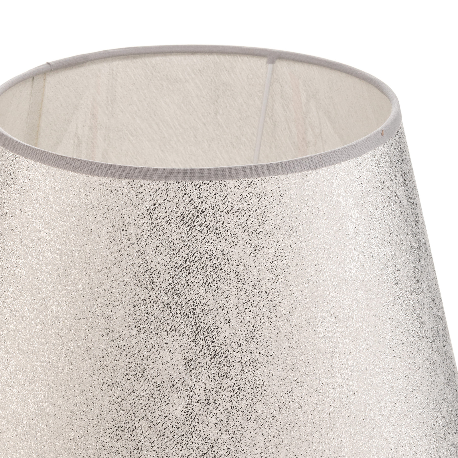 Cone lampeskærm, højde 18cm, metalliseret sølv