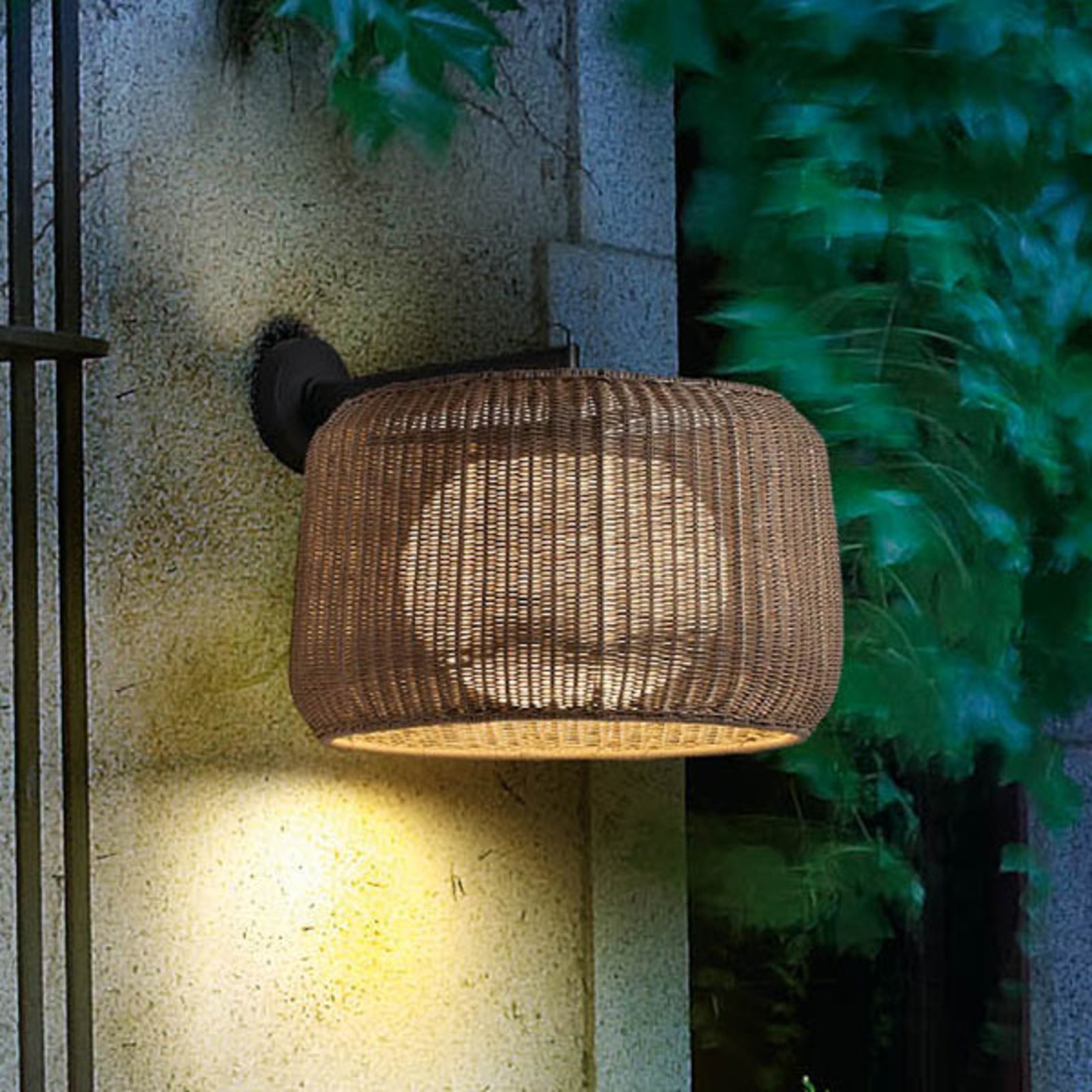 Bover Fora A - outdoor wall light graphite/brown