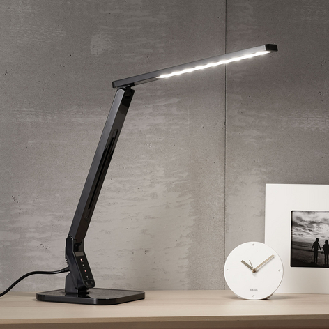 Svart LED-skrivbordslampa Eleni