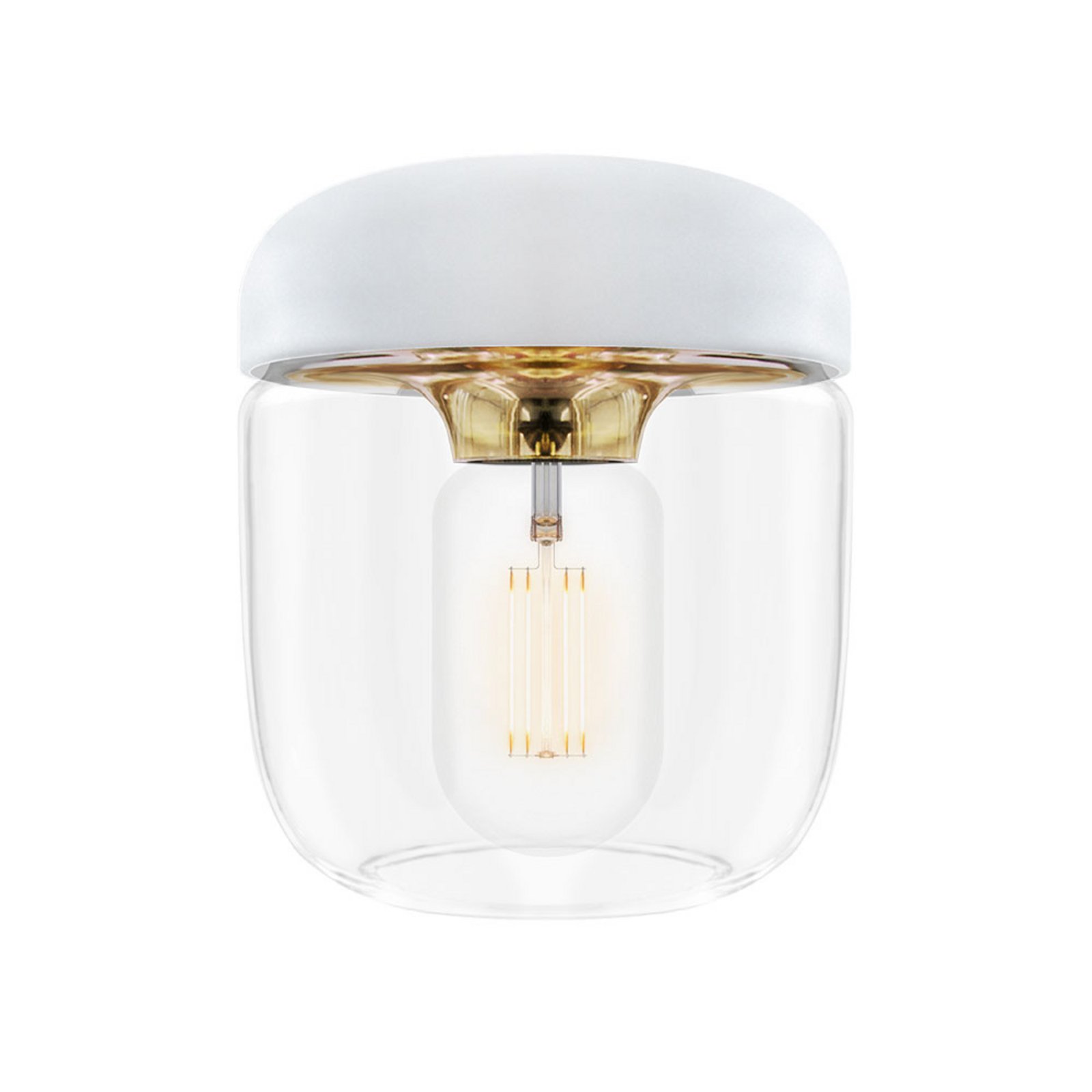 Acorn Abajur White/Polished Brass - UMAGE