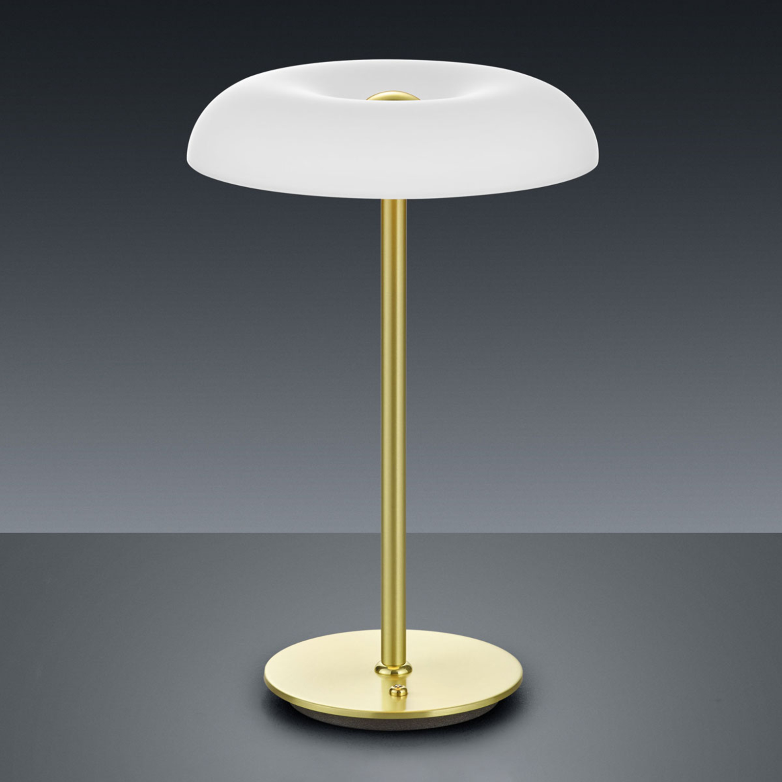 BANKAMP Vanity LED table lamp touch dimmer brass, for Living / Dining Room, metal, glass, 24 W, energy efficiency: A+, H: 40 cm