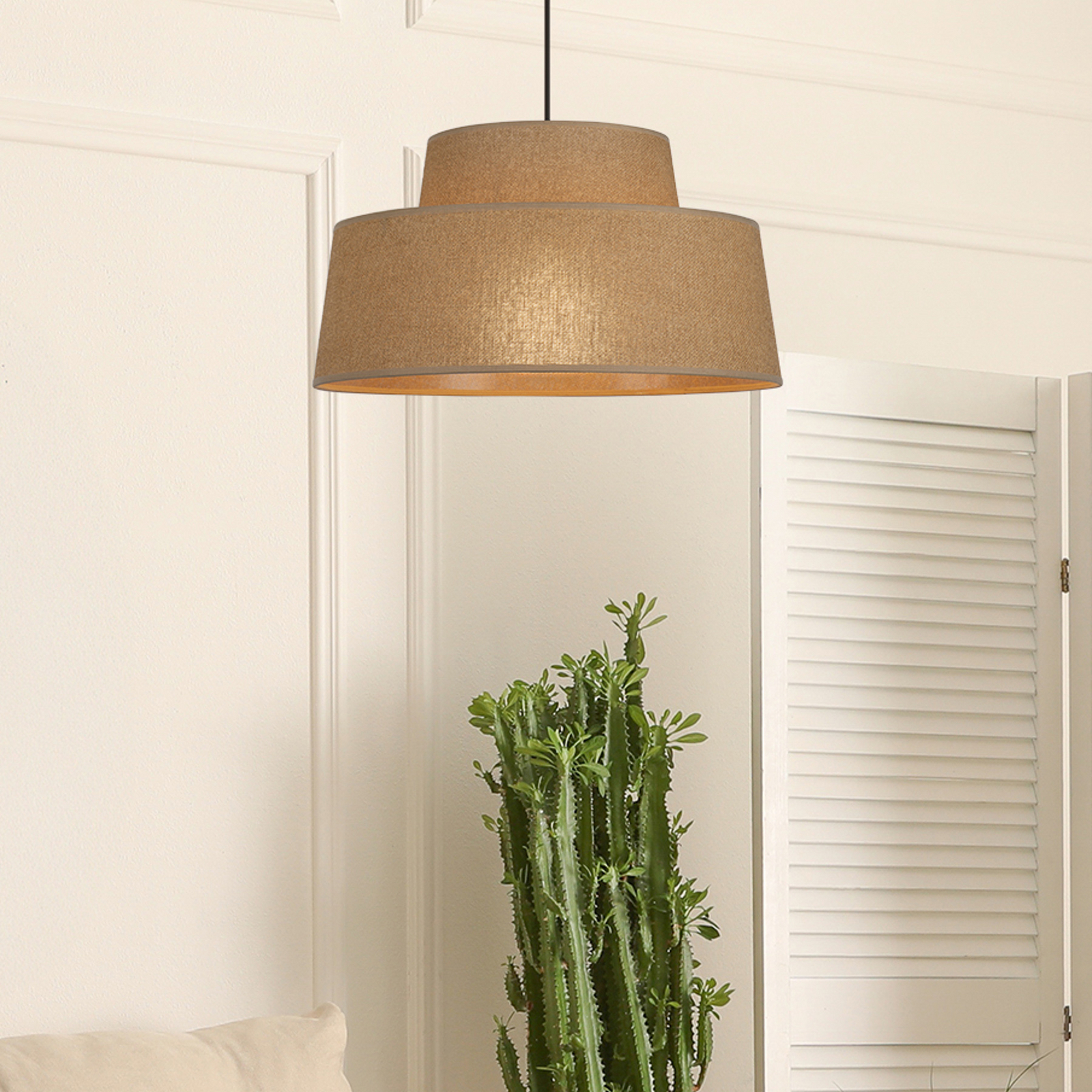 Luster-lampa Mallorka, Havana, Ø 38 cm, papir - Corep SAS