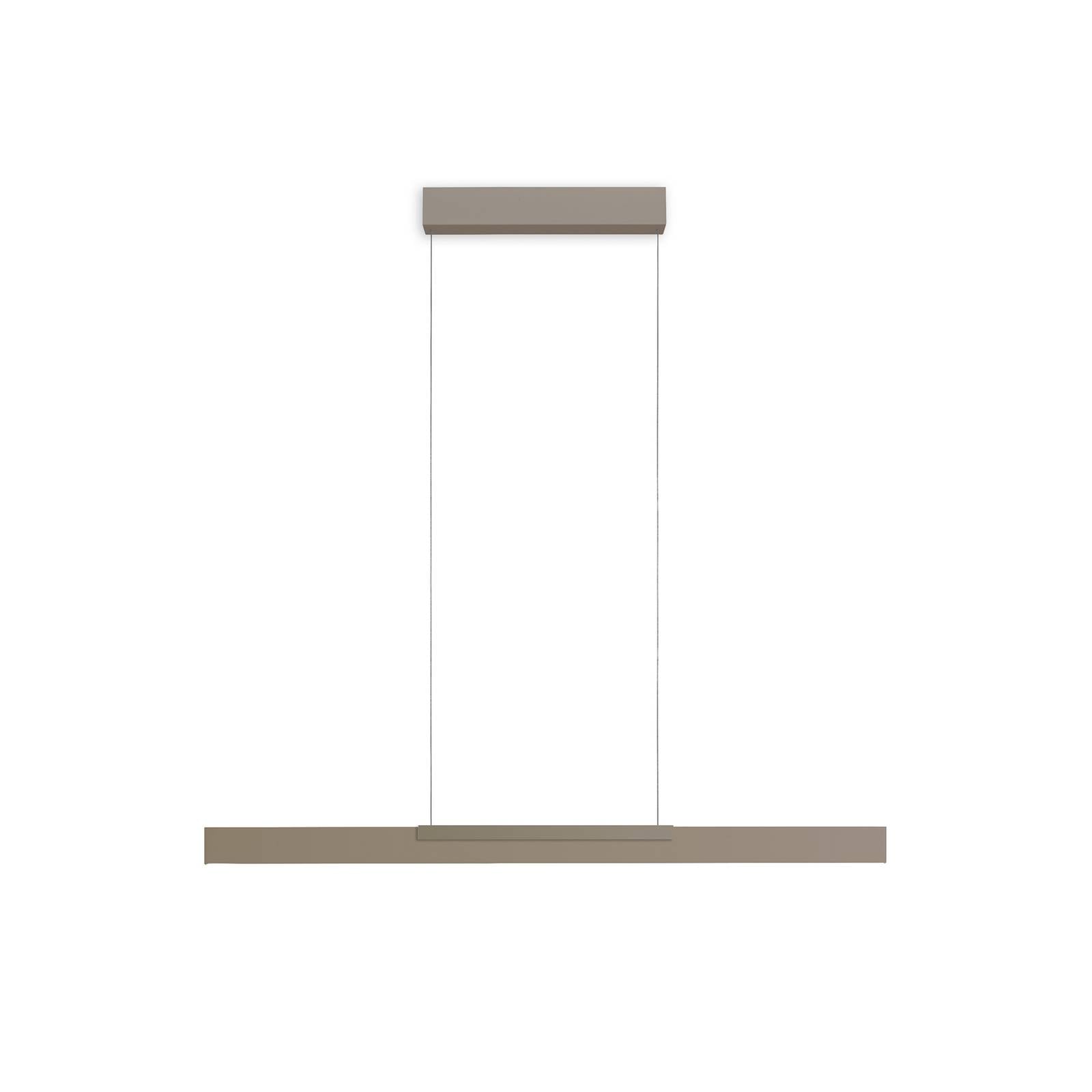 Bopp LED-Hängelampe Nano 2.0, Länge 100 cm, taupe, Metall