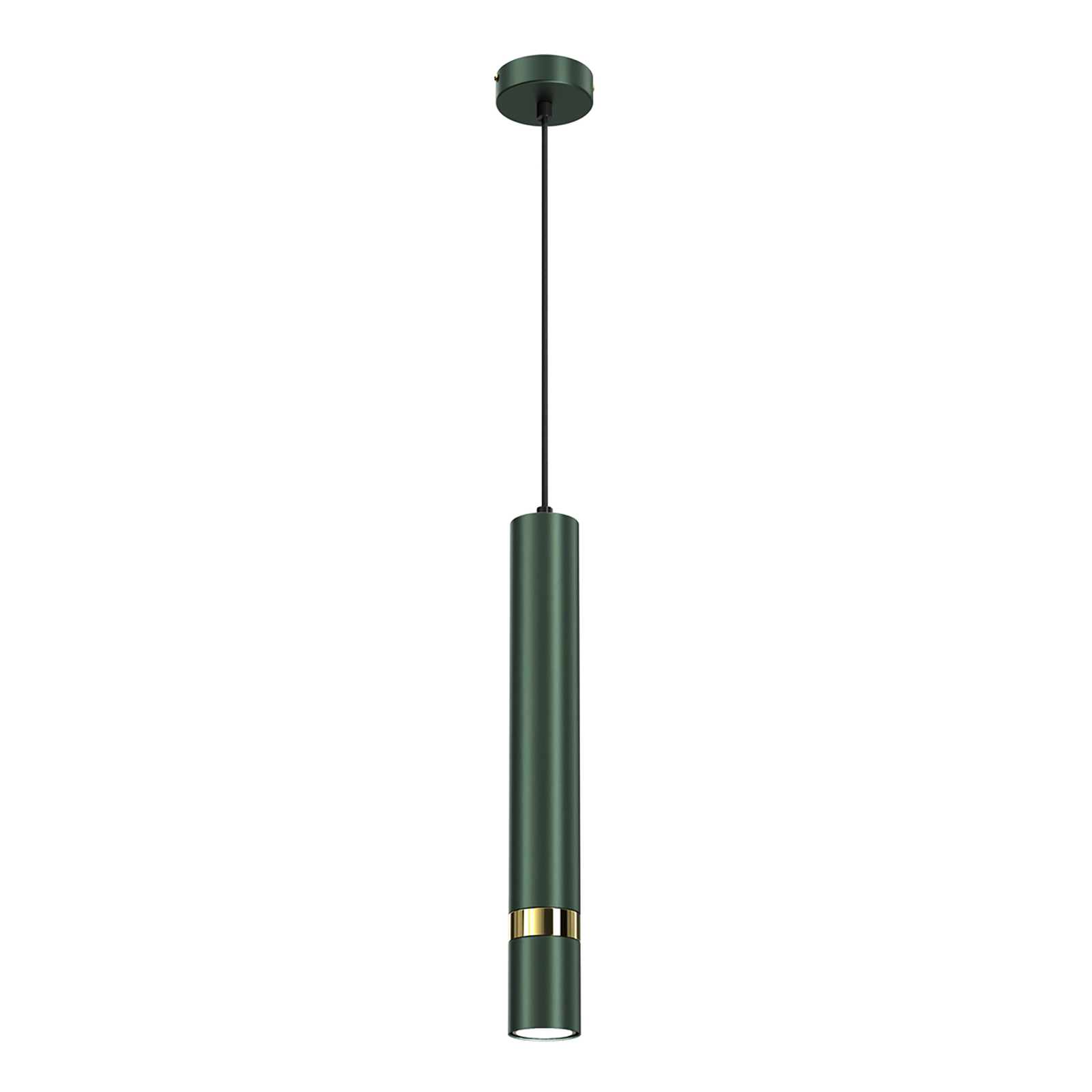 Joker pendant light, green/gold, one-bulb