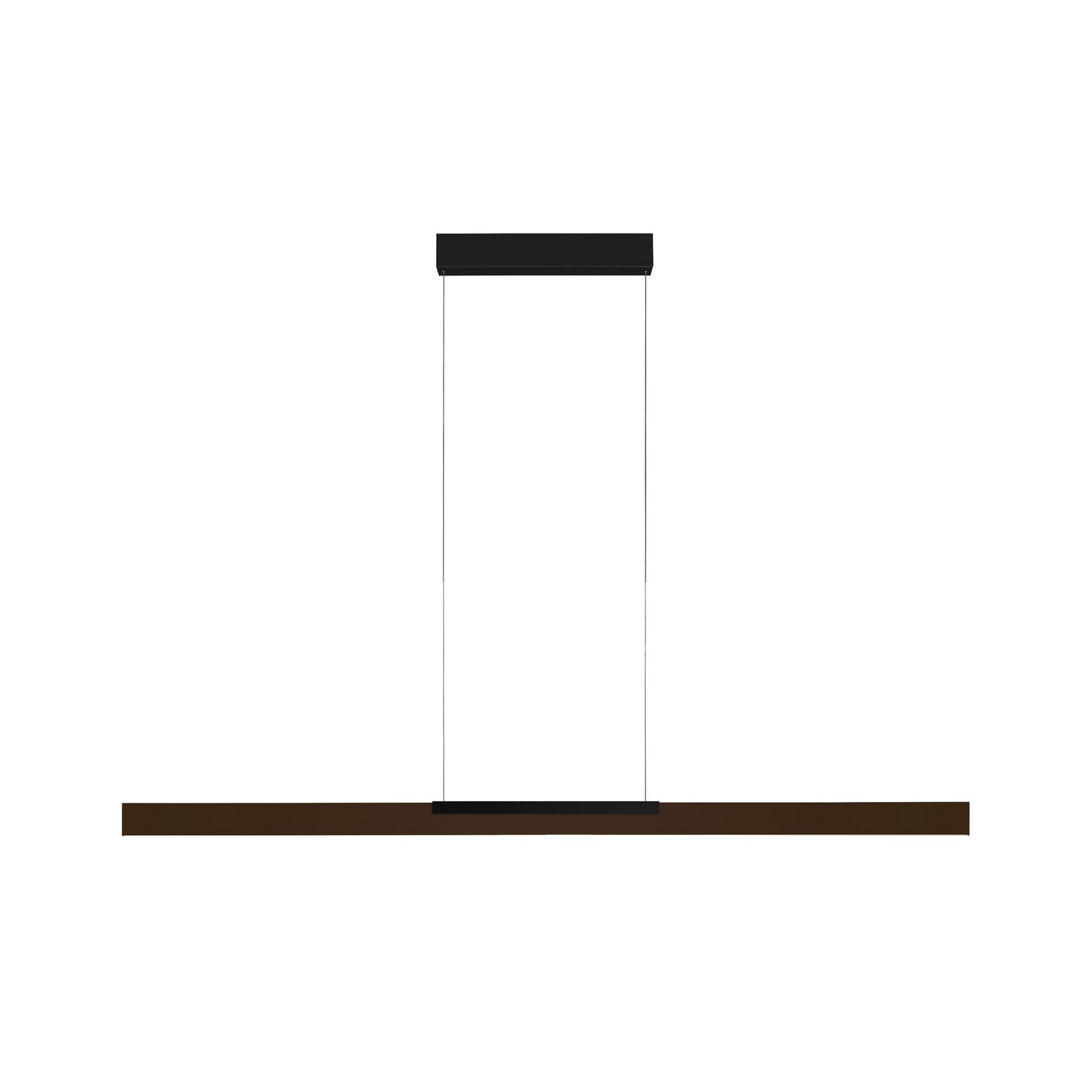 Candeeiro suspenso LED Bopp Nano 2.0, comprimento 140 cm, bronze/preto