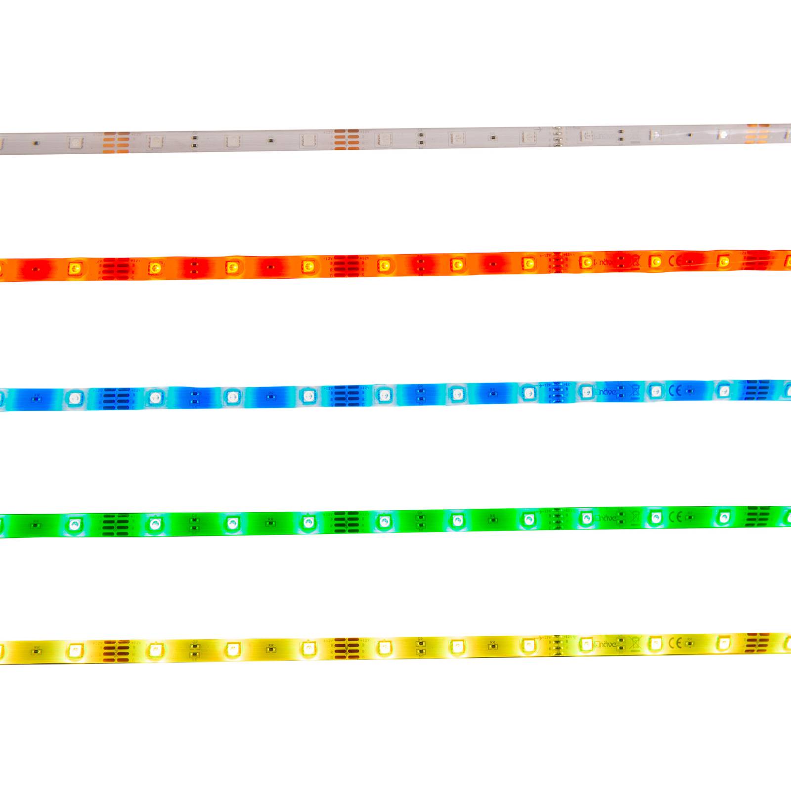 RGB LED-stripe med fjernkontroll lengde 5 meter