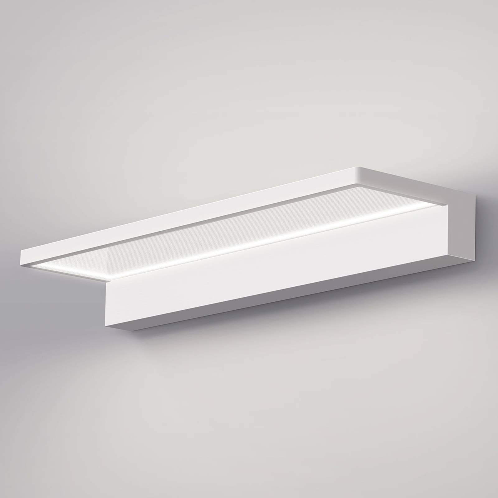 Serien Lighting serien.lighting Crib Wall LED wall lamp, white, for Living / Dining Room, aluminium, glass, 12 W, energy efficiency: A+, W: 30 cm, H: 3.3 cm