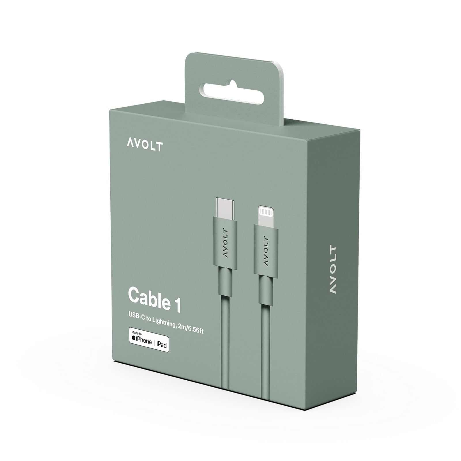 Kabel USB-C zu Lightning C94, grün, Länge 2 m - AVOLT