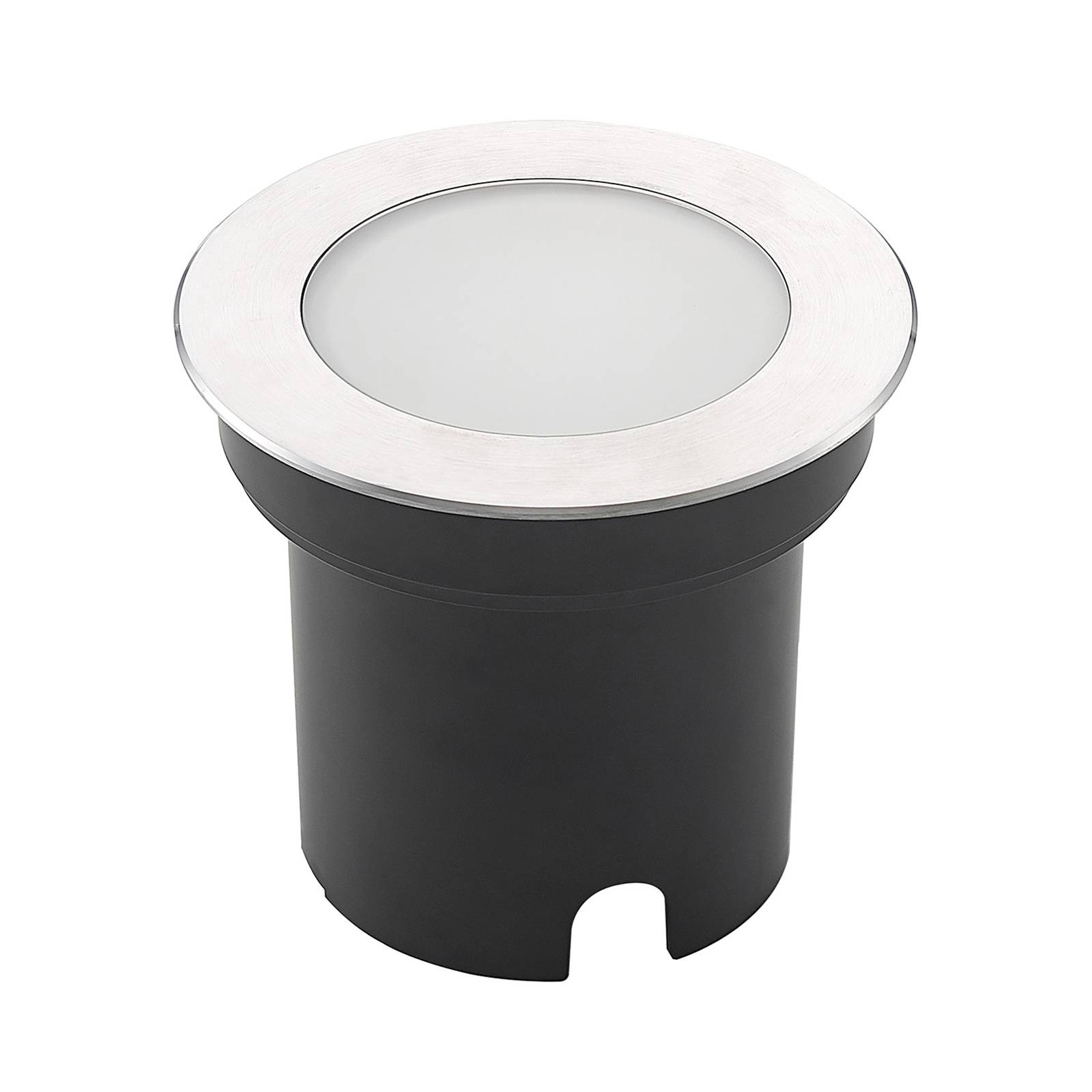 Arcchio Viorel LED recessed light Ø 17.5 cm milky, stainless steel, aluminium, silicone, glass, 13 W, H: 12.1 cm