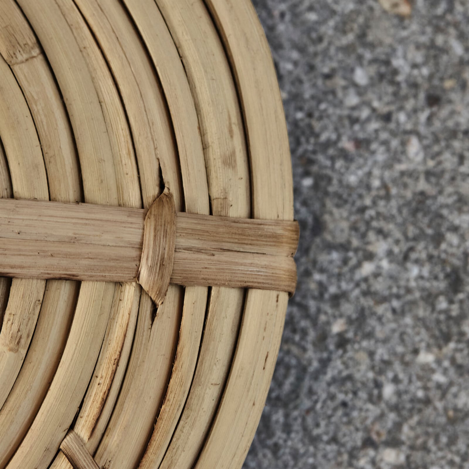 Cestino portaoggetti HDRound, rattan/bambù, set da 2 - House Doctor