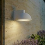 Lucande LED-utendørs vegglampe Velira, lysegrå, metall, IP54