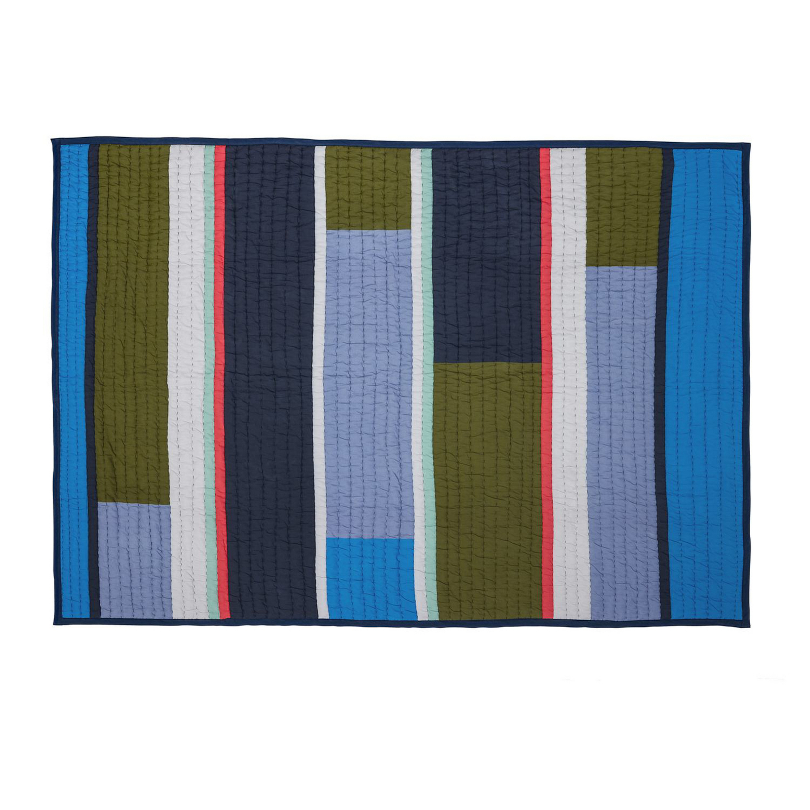 Pavillion Decke, blau/multifarbig, 140x200 cm - HÜBSCH