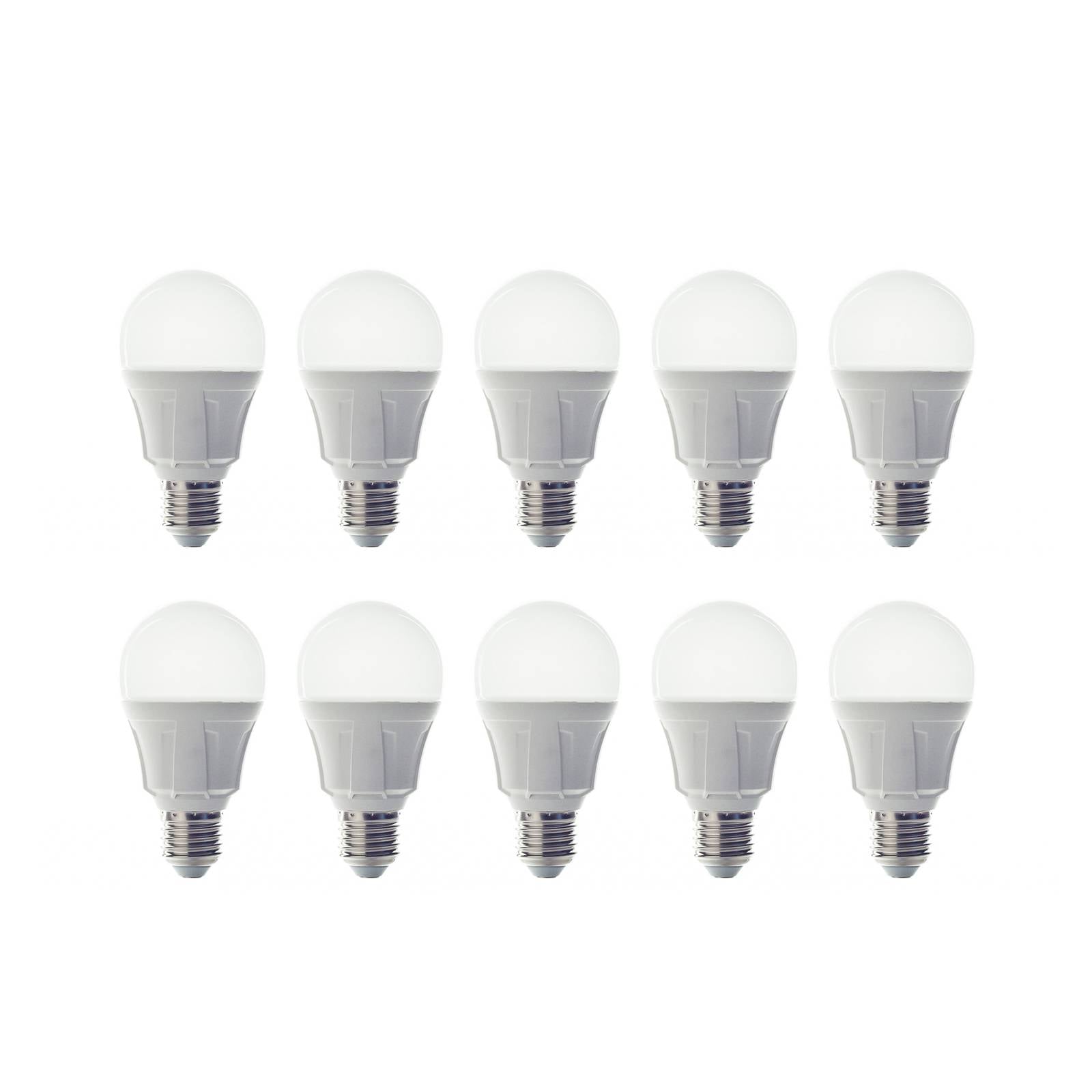 Lindby LED-Leuchtmittel, 10er-Set, E27, 8,5 W, matt, 3.000 K