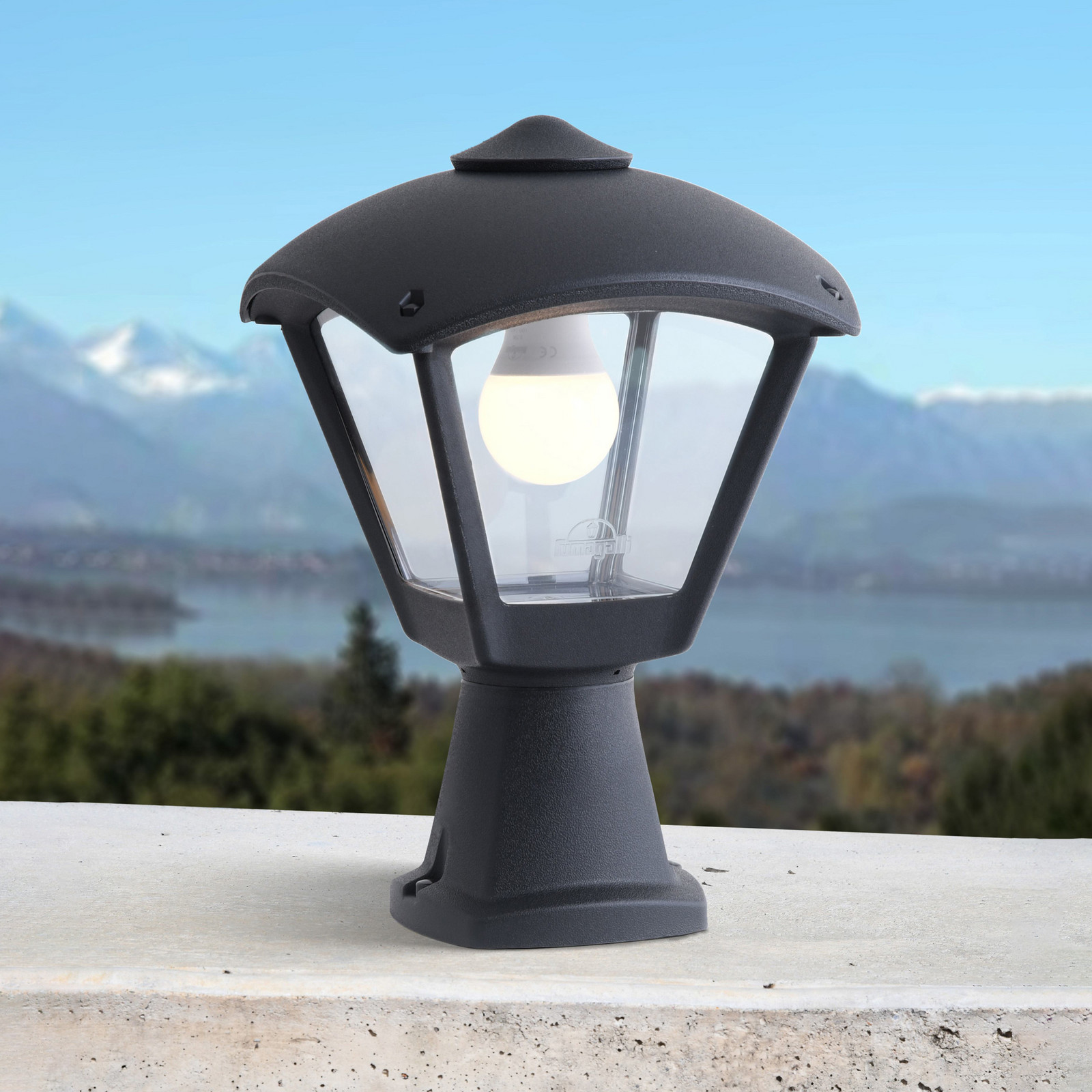 Fumagalli Mididisma/Dario lumină de bază negru capac transparent - negru clar - Plastic