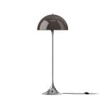 Panthella-maavalaisin, ruskea/kromi, korkeus 129 cm – Louis Poulsen