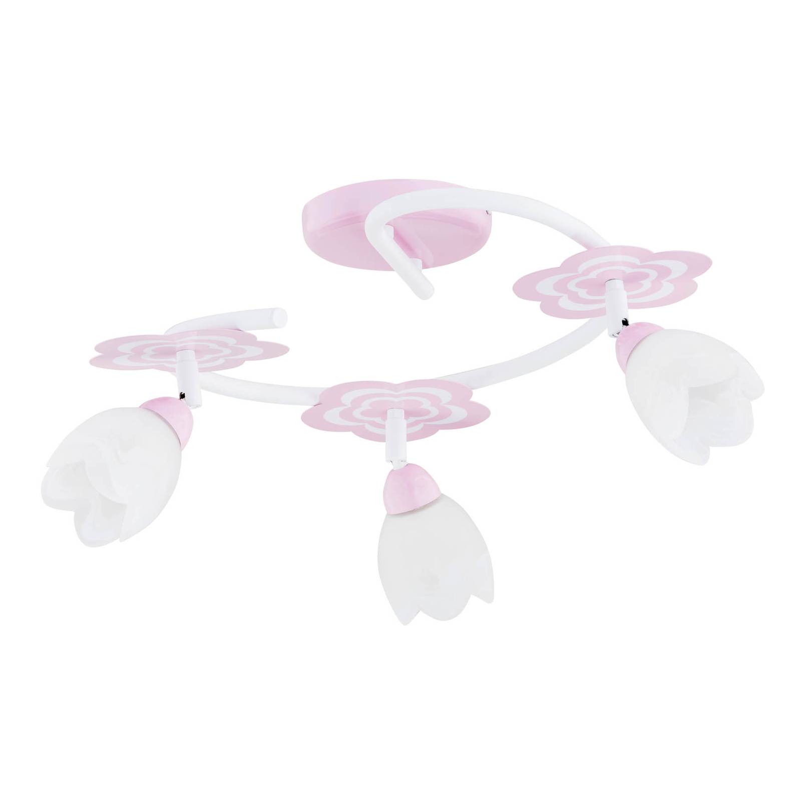 Taklampa för barnrum Mailin i rosa, rund