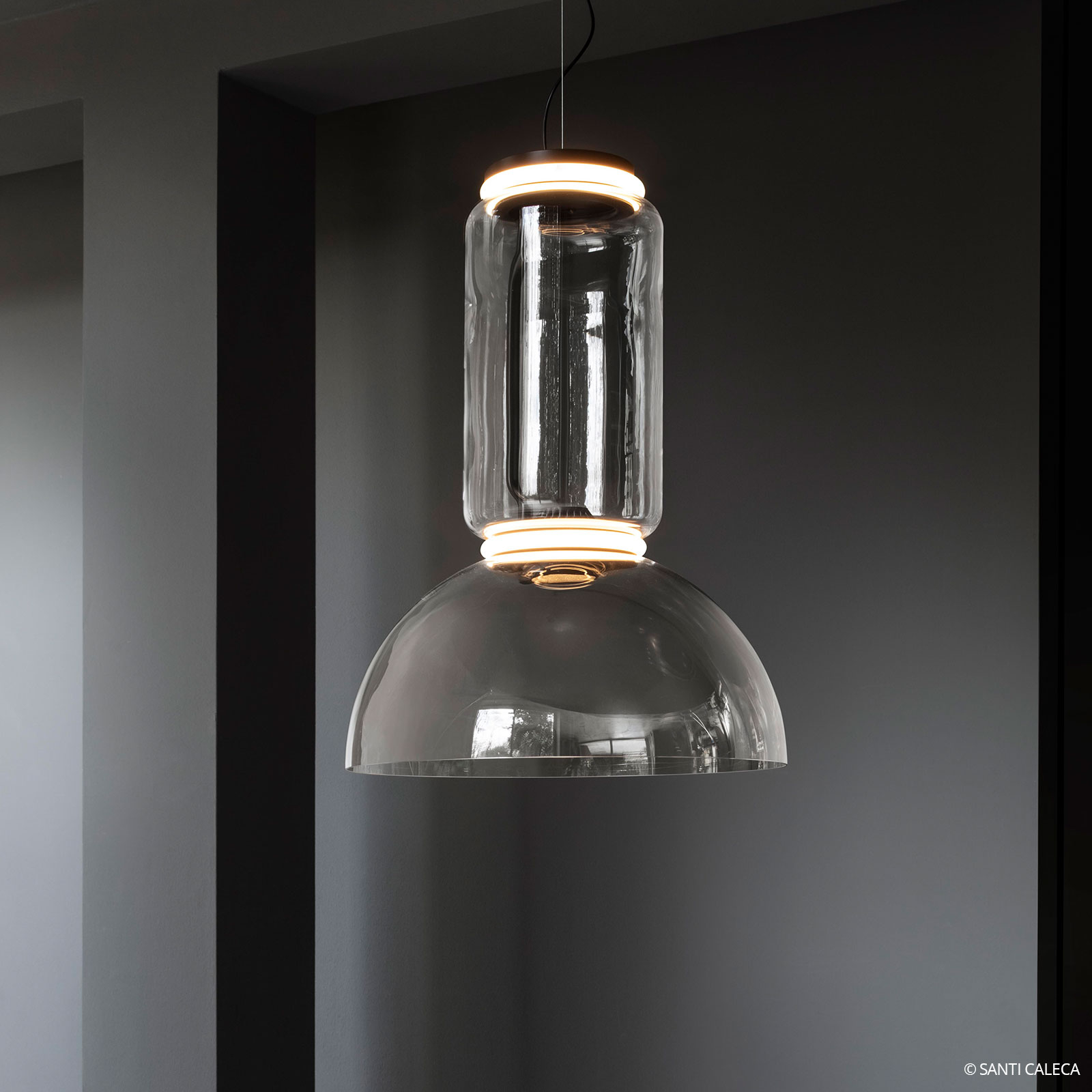 FLOS Noctambule Hängelampe Low Cylinder & Bowl