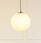 Lampada a sospensione Lucande Kestralia, bianco, vetro, Ø 36,8 cm, E27