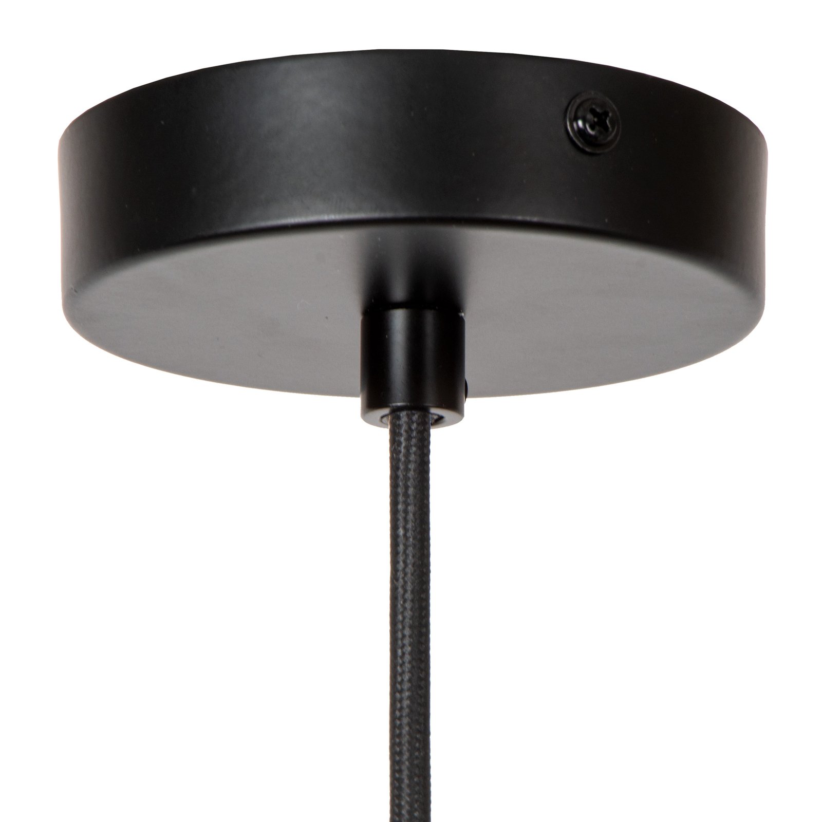 Suspension Joanet, Ø 16 cm, à 1 lampe, verre, noir