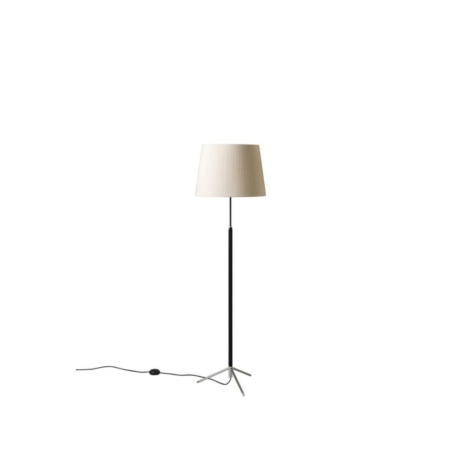 Pie de Salón G1 gulvlampe krom/beige, Ø40 cm Santa & Cole - Stue - Metal