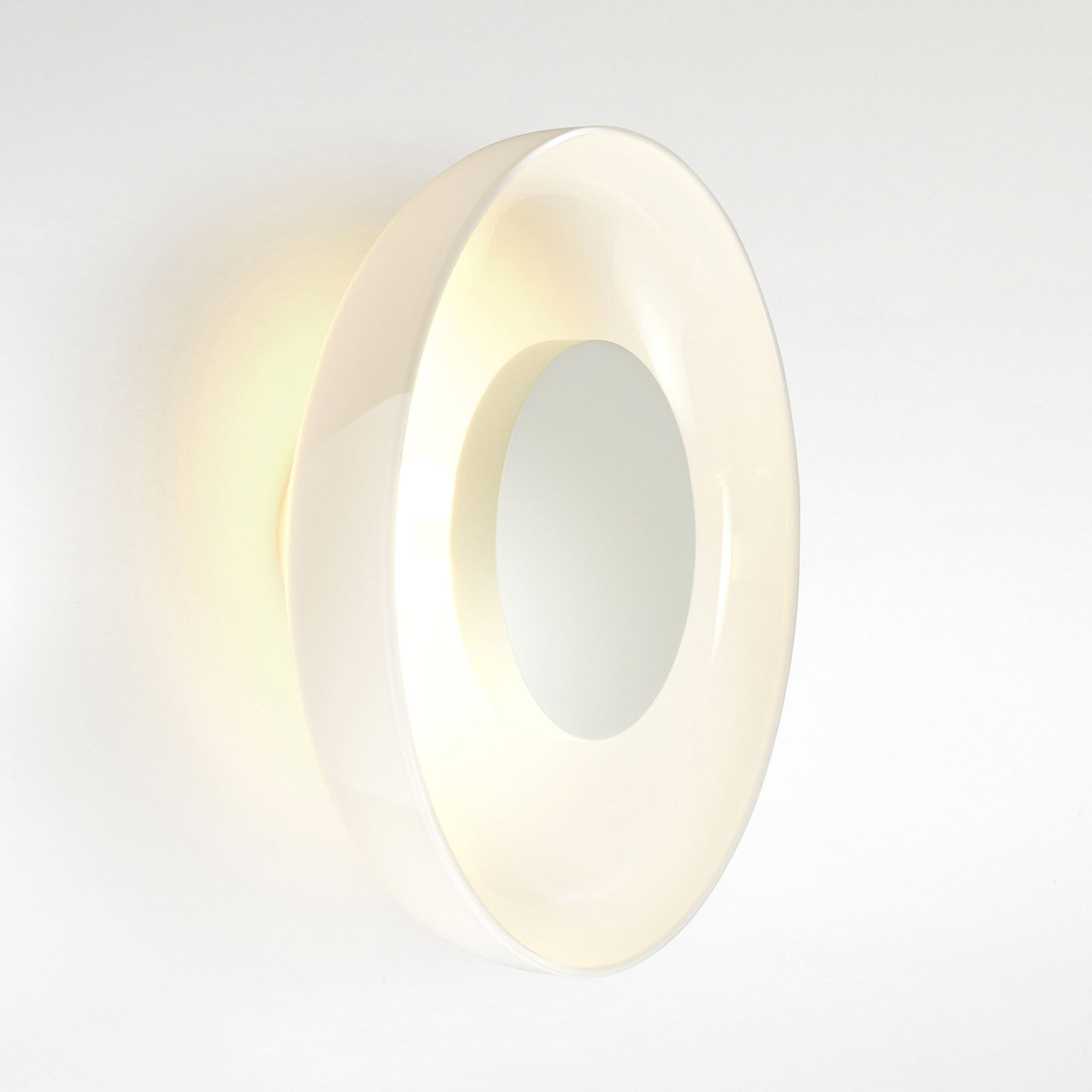 MARSET Aura LED-es fali lámpa, Ø 25 cm, opálos