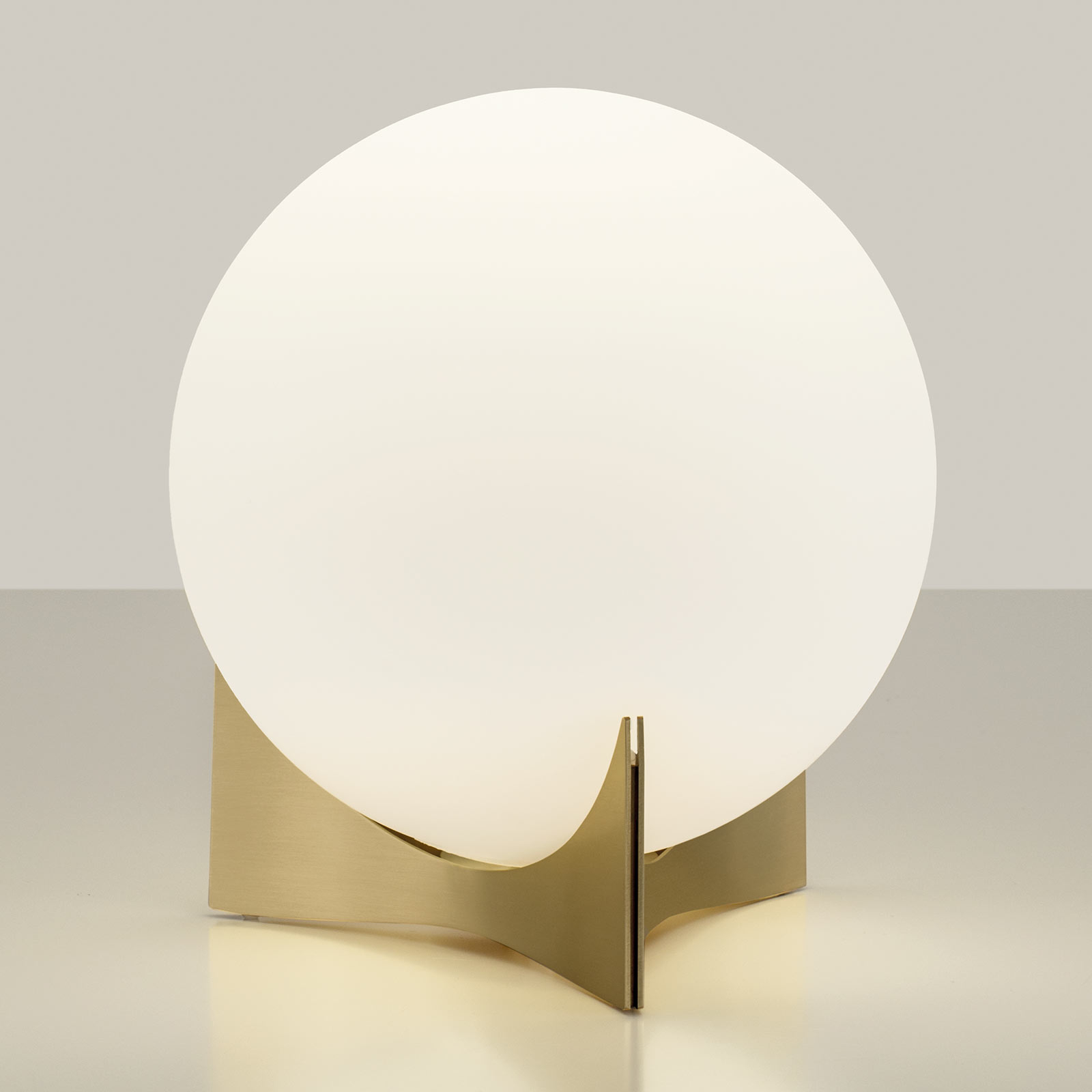 Lampada da tavolo Terzani Oscar, vetro, colore ottone, Ø 20 cm