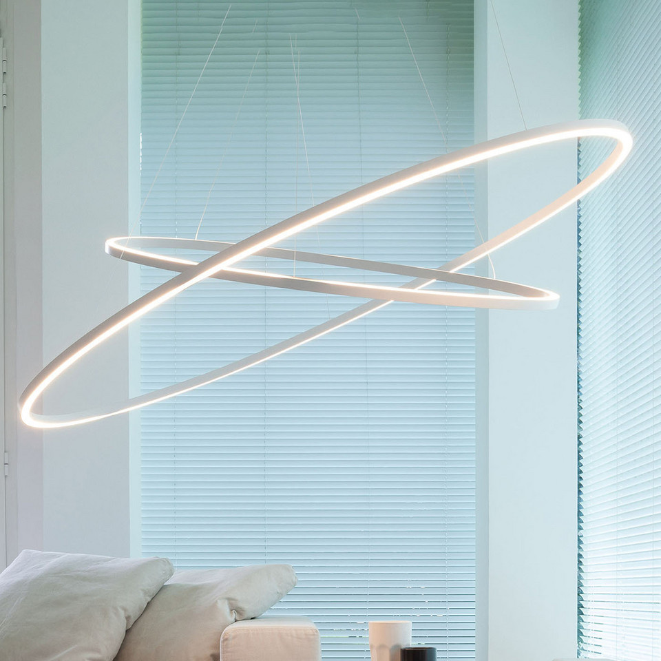 Nemo Lighting Ellisse Double hänglampa 2 700 K, metallisk från Nemo Lighting