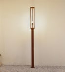 Lucande outdoor light Alivaro, rust-coloured, 220 cm, E27, IP65