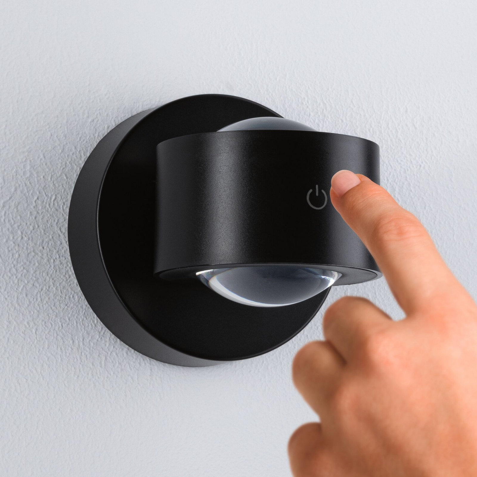 Paulmann Akku-Außenwandlampe Zorik schwarz 10 cm IP44 Dimmer
