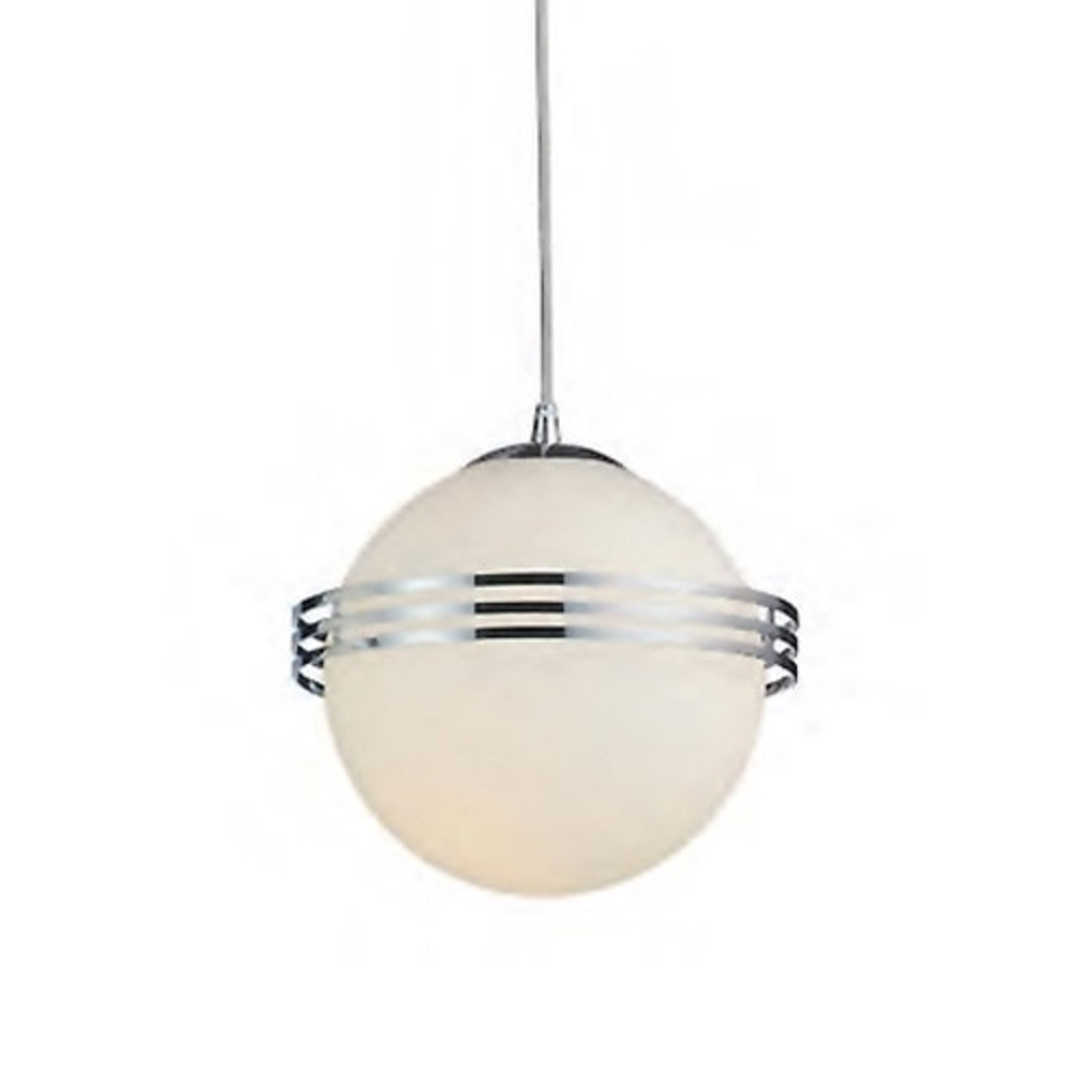 Pamalux Spherical hanging light Viona, for Living / Dining Room, metal, opal glass, E27, 40 W, energy efficiency: A++