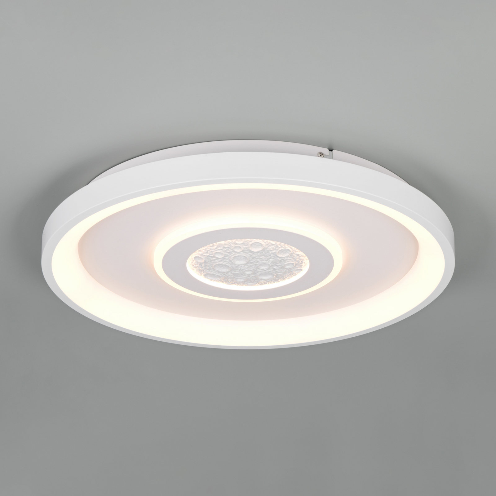 Plafoniera LED Nexalo, bianca, in metallo, CCT, telecomando Plafoniera LED Nexalo, bianca, in metallo, CCT, telecomando