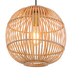 Hildegard pendant light made of bamboo, Ø 30 cm