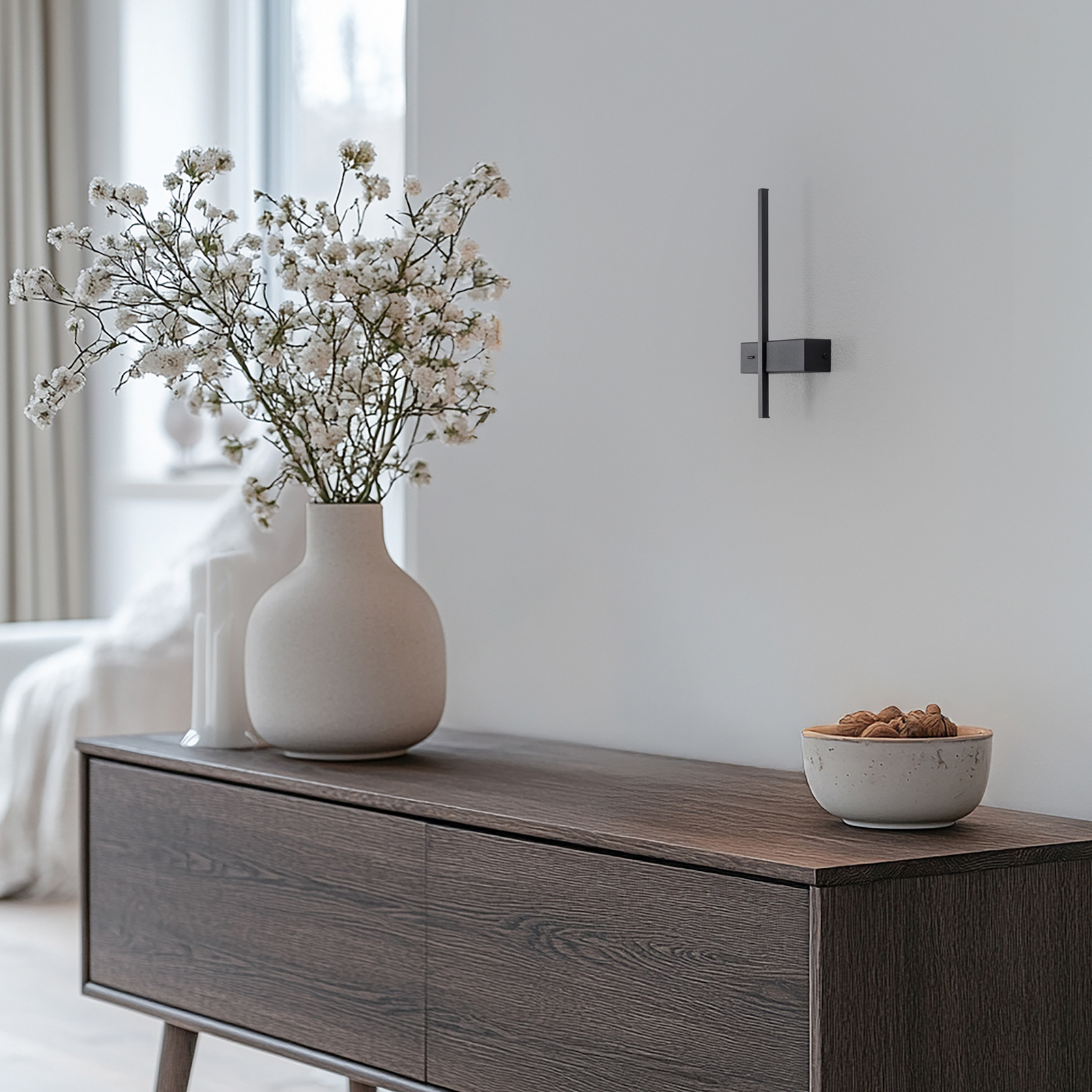 Applique murale LED Vision, hauteur 30 cm, métal, noir, 3 000 K Applique murale LED Vision, hauteur 30 cm, métal, noir, 3 000 K