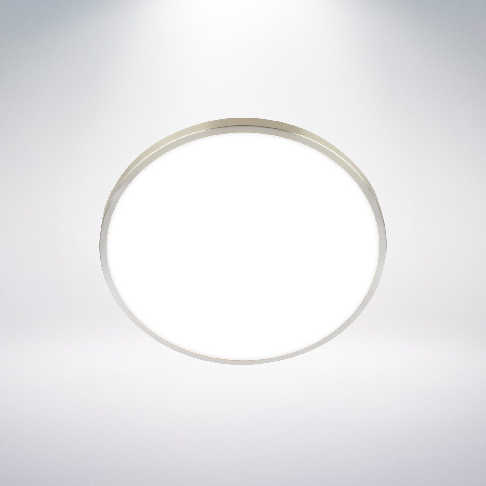 LED lubų šviestuvas „Kaida“ matinis nikelis, Ø 30 cm, EEK A, 4000 K LED lubų šviestuvas „Kaida“ matinis nikelis, Ø 30 cm, EEK A, 4000 K