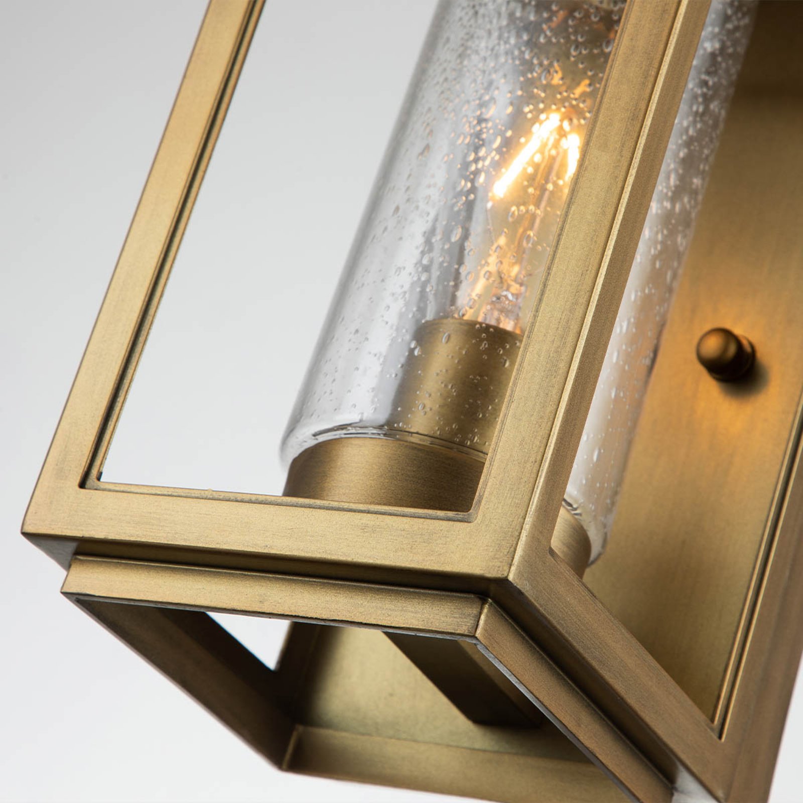 Atwater vanjska zidna svjetiljka, lampion, mesing, 35,5 cm