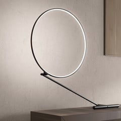 kdln Lámpara de mesa LED Poise, negro, altura 109 cm, atenuador