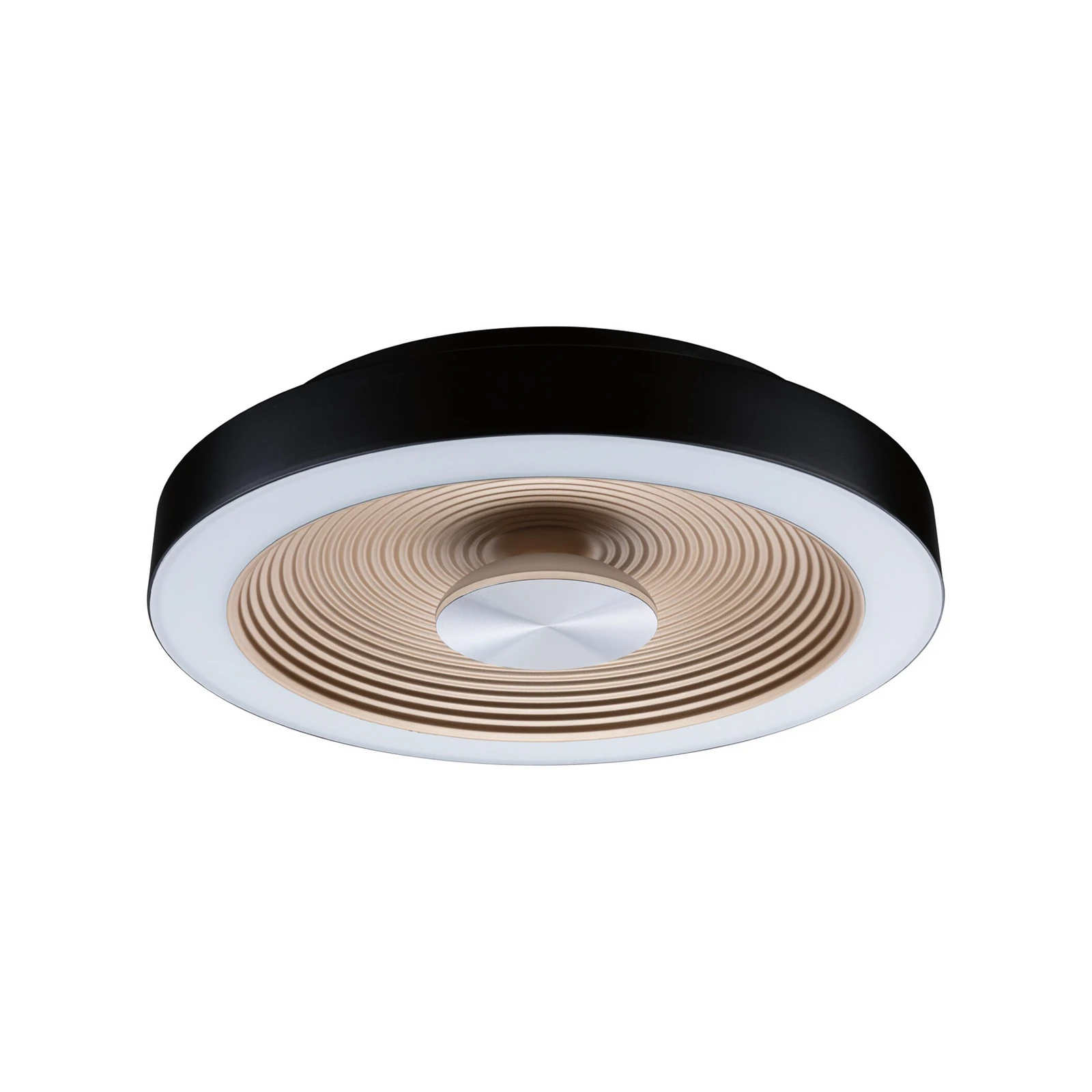 lampa sufitowa LED Paulmann Volea czarna/złota Ø 32 cm IP44 ściemniany
