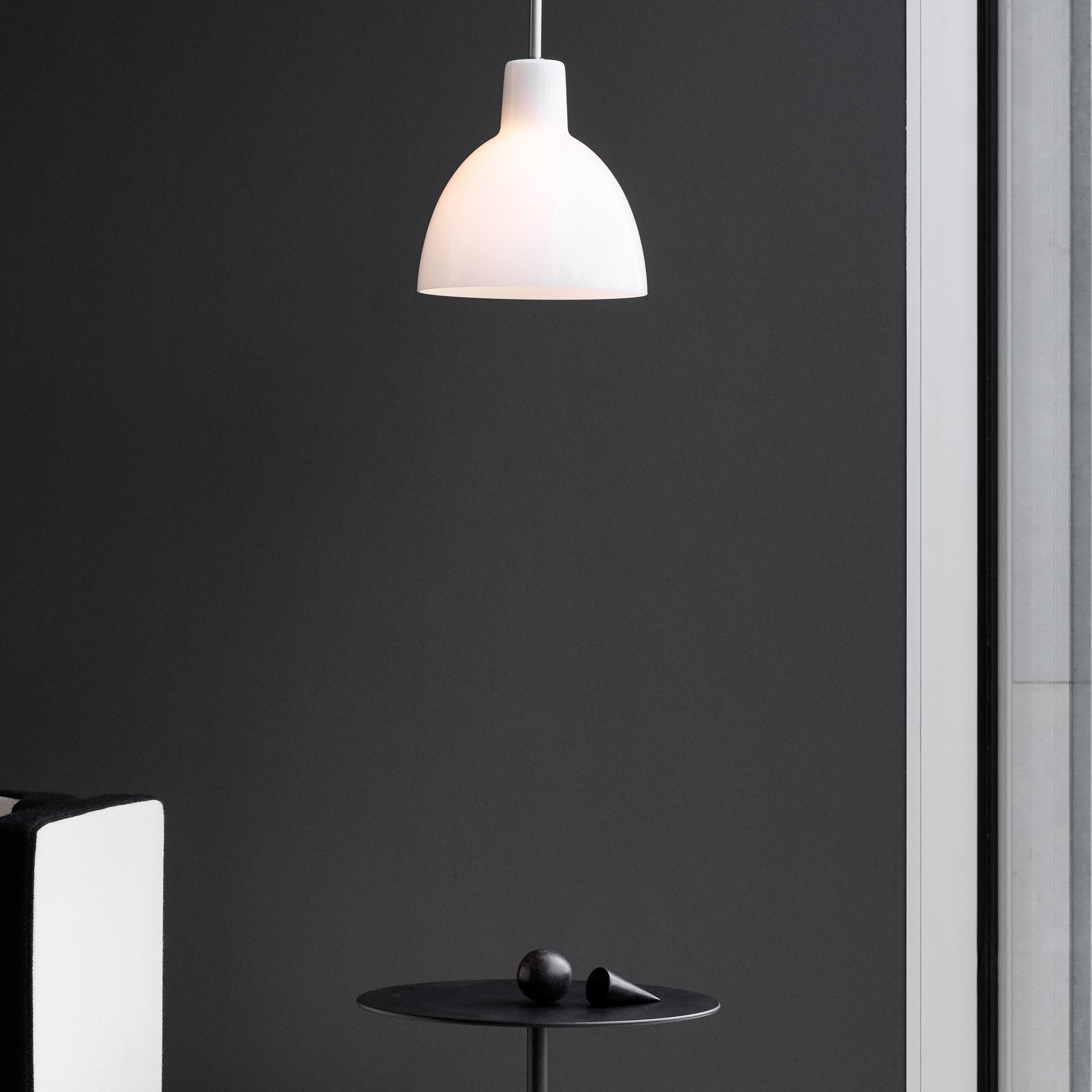 Toldbod Glas Pendelleuchte Ø155 White Opal - Louis Poulsen