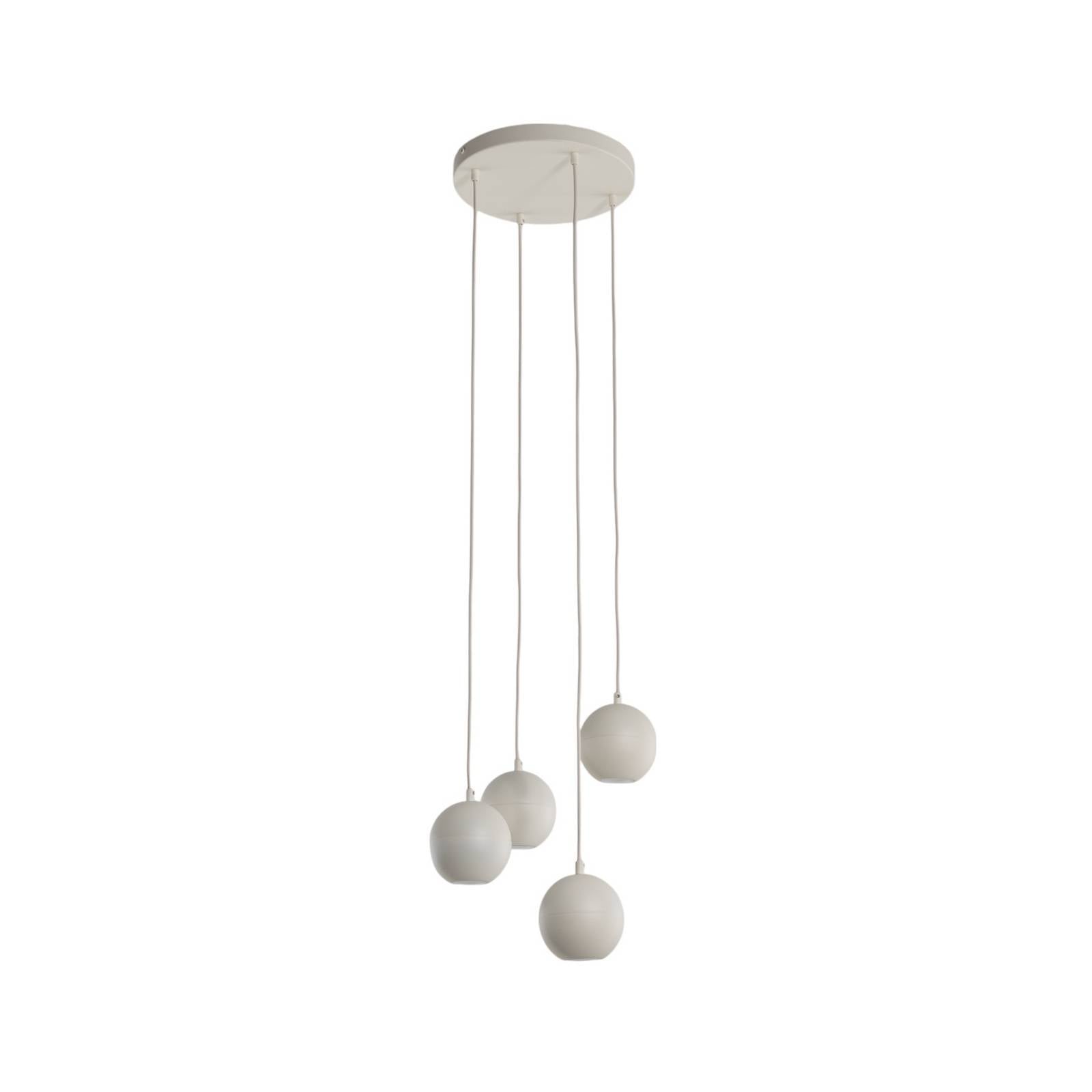 Hängelampe Midway, sandfarben, 4-flammig, Ø 35 cm, GU10