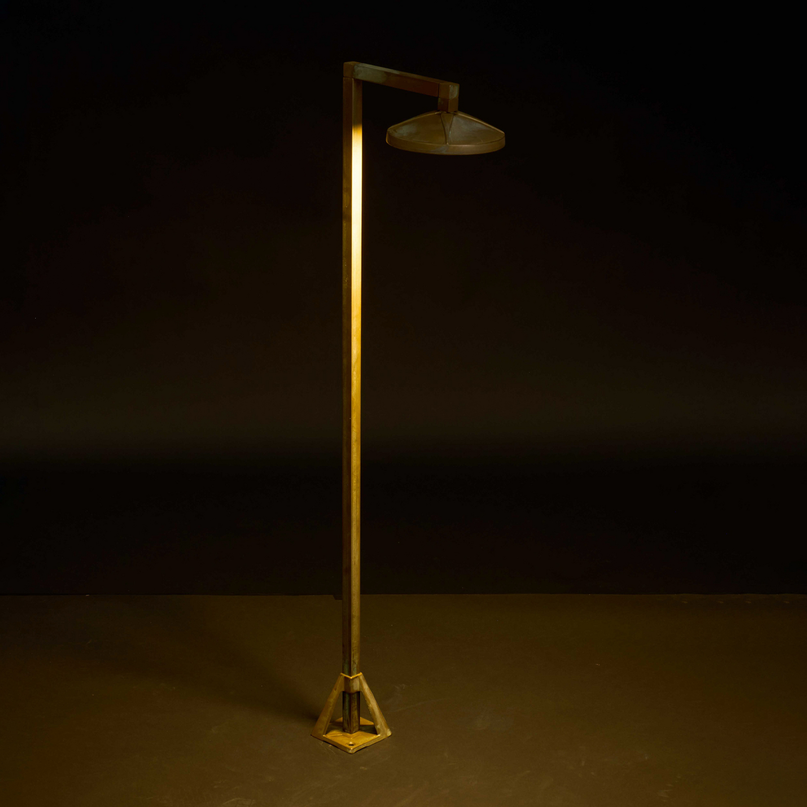 Bornes lumineuses LED Aura Disk, 80 cm x 19,5 cm, laiton antique