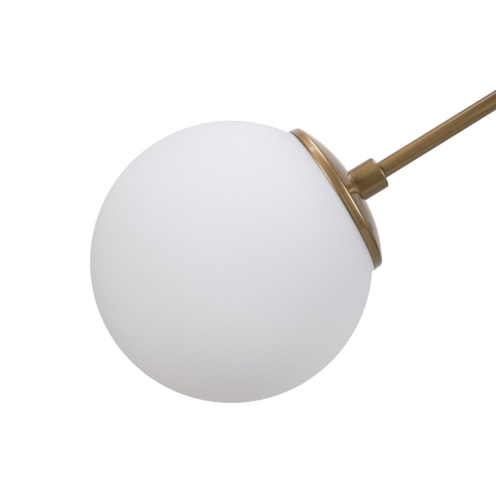 Plafonnier Damar, doré, verre, à 2 lampes, longueur 44 cm, E27