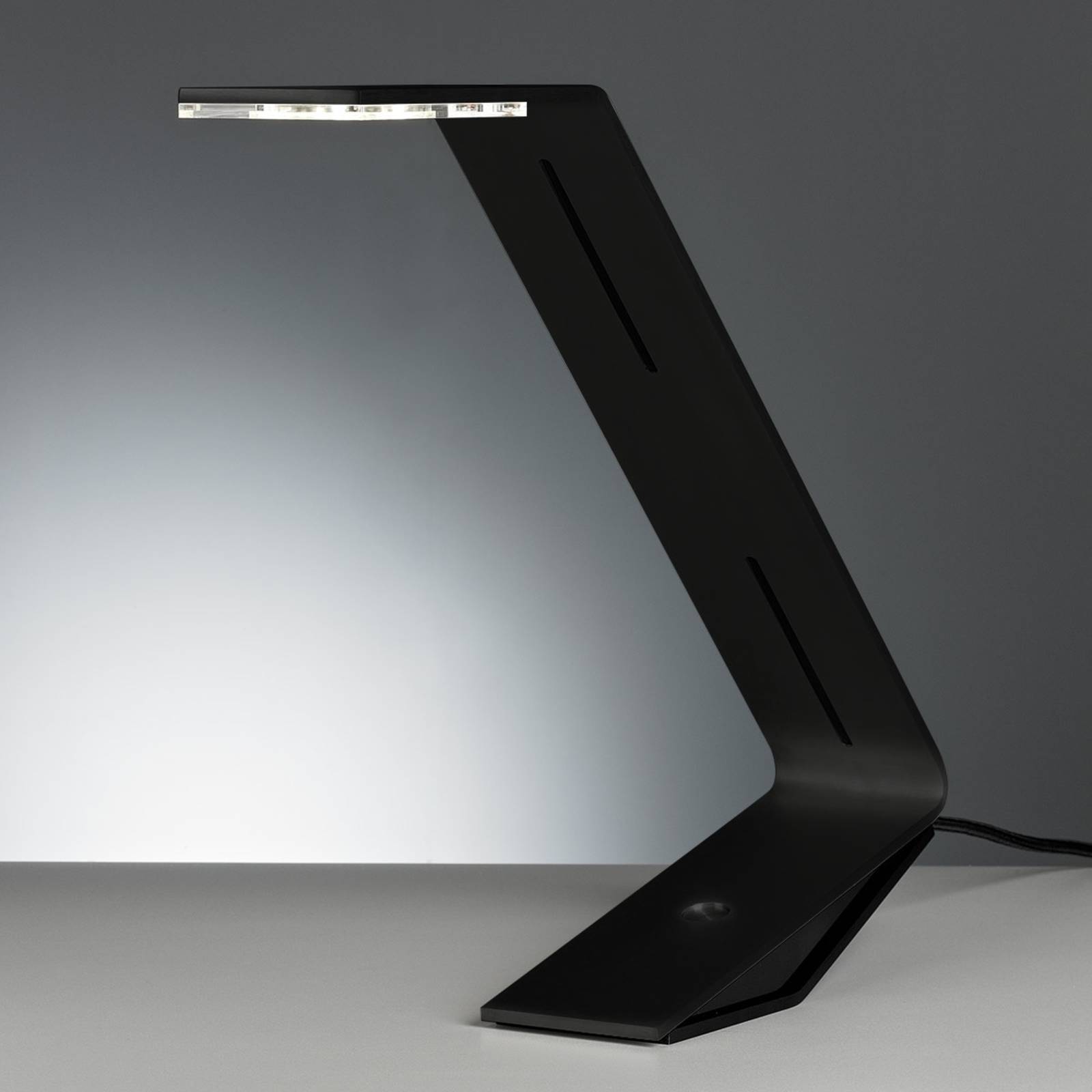 TECNOLUMEN Flad – LED-bordlampe svart