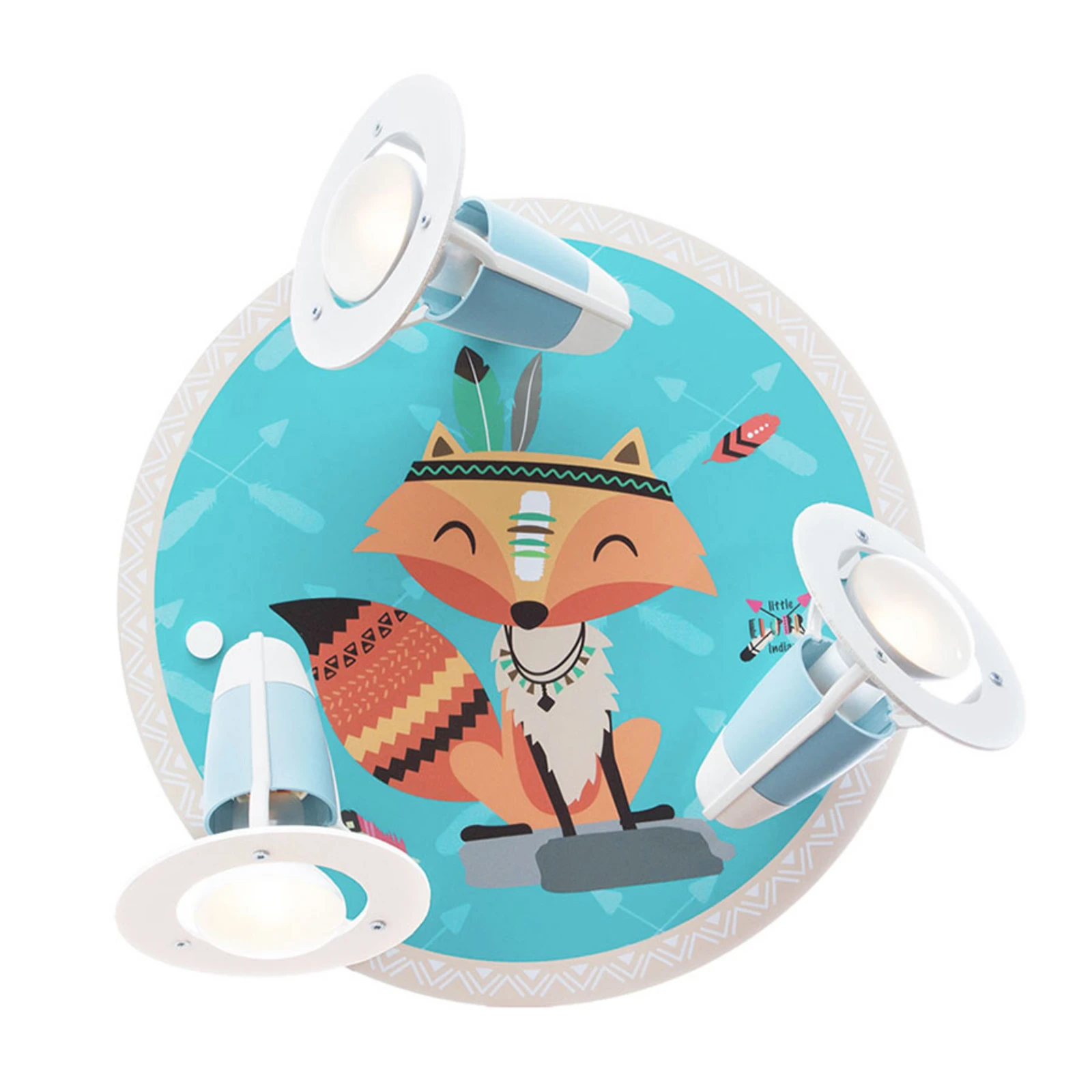 Plafonnier Little Indians, renard Filip, turquoise